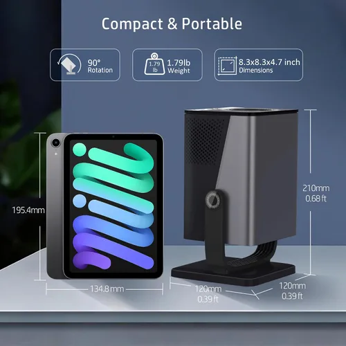 Vista 11 de Proyector HP con Netflix, compatible con cargador de batería USB-C Negro