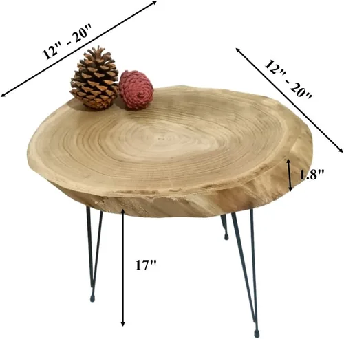 Vista 2 de Live Edge - Mesa de centro castaña (16 x 20 pulgadas)