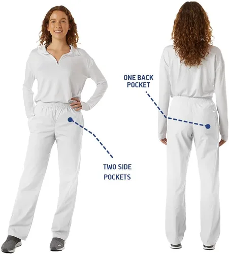 Vista 3 de Pantalón médico unisex, pantalones de uniforme médico clásicos ultra suaves, pantalones de cintura elástica, pantalones médicos y pantalones cargo