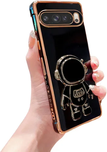 Vista 25 de phylla Funda para teléfono para Google Pixel 7A 6.1" 5g, Funda de teléfono con soporte astronauta chapado de lujo con patrón lateral pequeño