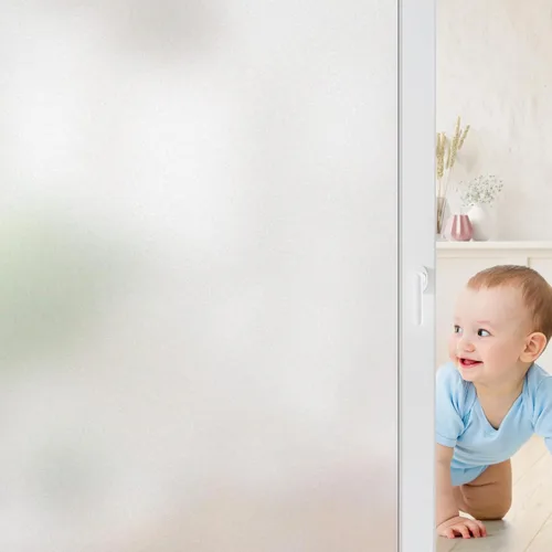 Vista 18 de STATINT - Película de vidrio esmerilado para ventana, privacidad y bloqueo solar, protección UV, para baño, no adhesiva, adhesivo estático