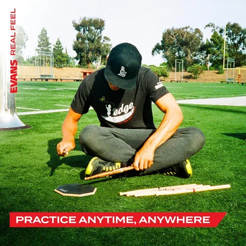 Vista 6 de Evans - Almohadilla de práctica de 2 lados RealFeel practice pads provide realistic stick response, quiet practice, durable construction, and