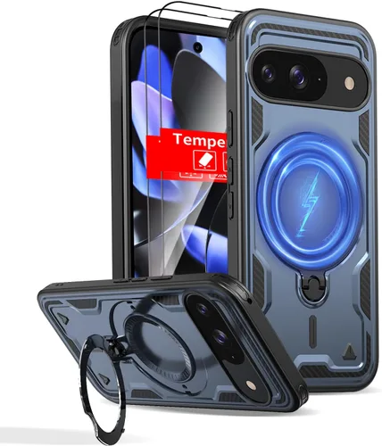 Vista 121 de Funda magnética para Google Pixel 9A compatible con cargador inalámbrico MagSafe, para Pixel 9A, funda de teléfono integrada de 360 °, con 2