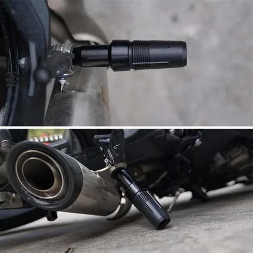 Vista 4 de Accesorios para motocicleta, deslizador de escape, protección contra caídas para Yamaha MT-03 MT25 R3 R25 2012 2021 2022 2023 (color: negro-MT)