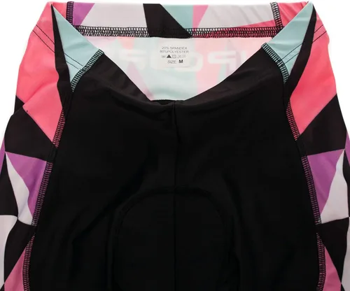 Vista 66 de Camiseta de ciclismo para mujer, manga corta y pantalones cortos de ciclismo acolchados para verano