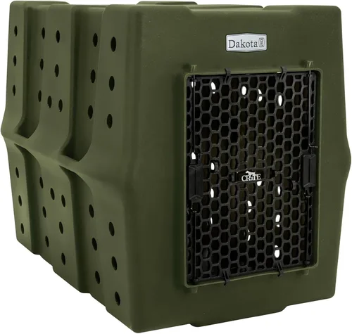 Vista 18 de Dakota 283 Crate - Cajón canino resistente y duradero, perrera económica (oliva, grande)