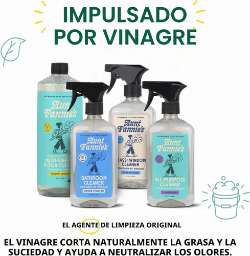 Vista 3 de Aunt Fannie´s - Vinagre de limpieza multiusos, 16.9 onzas / 500 ml.; limpiador multiusos en espray para superficies