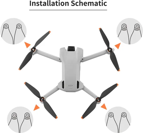 Vista 2 de 16 piezas de mini 3 hélices de repuesto, accesorios para DJI Mini 3 Drone piezas de repuesto Airscrew