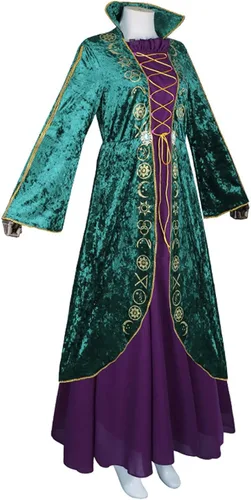 Vista 2 de Disfraz de Winifred Sanderson para adultos vestido de bruja para cosplay y Halloween