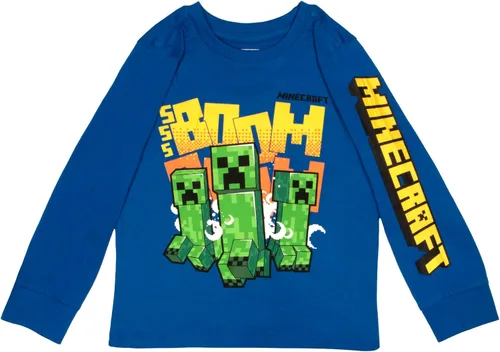 Vista 3 de Minecraft Characters - Camiseta de manga larga para niños, paquete de 3 unidades para niños y niños pequeños