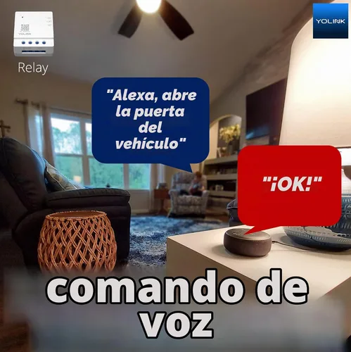 Vista 2 de YoLink Relé, interruptor inteligente, relé inteligente YoLink de 1/4 milla de alcance súper largo compatible con Alexa, Google e IFTTT, máx. 5