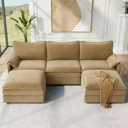 Vista 21 de Vesgantti - Sofá de 40" de Asiento Individual, Cómodo Sofá Nube de Asiento Profundo Tapizado de Chenilla, Sofá Moderno, Asientos Extra para Sofás
