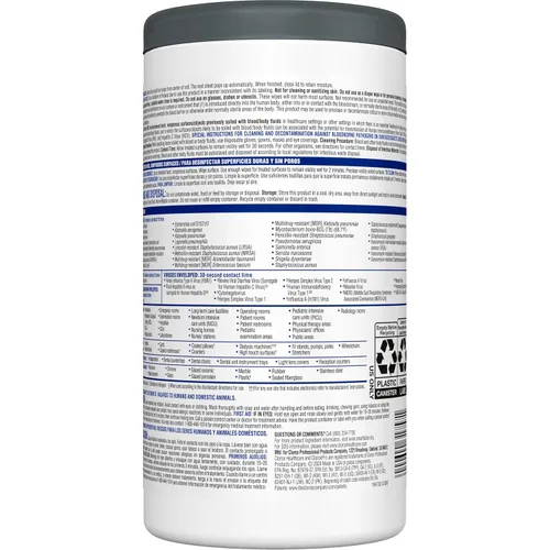 Vista 10 de Clorox Healthcare VersaSure - Toallitas desinfectantes limpiadoras, 6.75 x 8 pulgadas, recipiente de 85 unidades (el paquete puede variar)