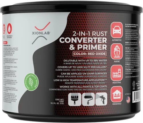 Vista 10 de Convertidor de óxido 2 en 1 e imprimación de metal, pintura inhibidora de óxido negra para metal, reformador de óxido automotriz, a base de agua