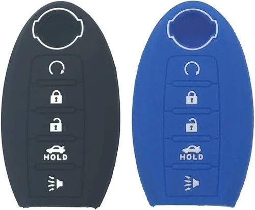 Vista 12 de LemSa Funda protectora de silicona para llavero de 5 botones, para Nissan Rogue Maxima Altima Sedan Pathfinder Armada Murano 2016 2017 2018 2019
