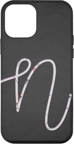Vista 16 de Carcasa para iPhone 16 con monograma de letra N de plata clara