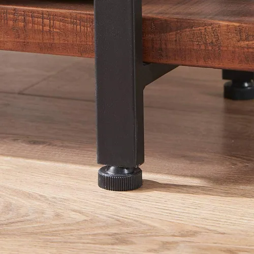 Vista 8 de HSH Estantería industrial de madera maciza de 6 niveles, color marrón Marrón desteñido
