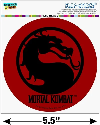 Vista 6 de Mortal Kombat Symbol Automotive Car Window Locker Circle Bumper Sticker