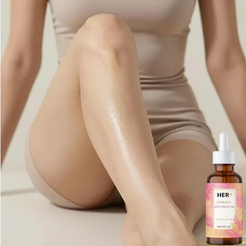 Vista 7 de Her+ Cyperus Rotundus Oil, suero de depilación de 2.0 fl oz, aceite de depilación, hidratante y calmante para una piel de aspecto suave con menta