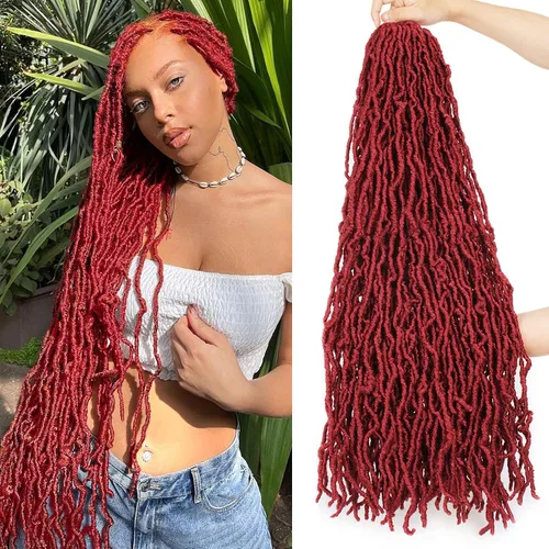 Vista 20 de Leeven Nuevas Trenzas de Ganchillo de Cabello con Locs Falsos Suaves de 24 Pulgadas de Largo Locs de Diosa Desgastados 6 Paquetes Negro Natural