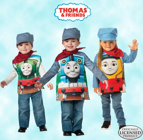 Vista 4 de Disfraz de Thomas la locomotora para niños Niño bebé mayor de uno a dos años Azul