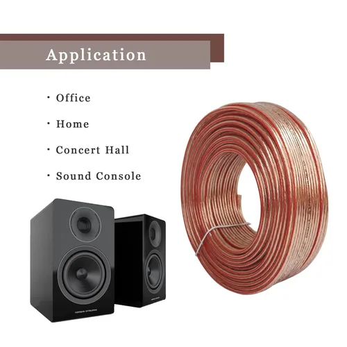 Vista 3 de Bobina de cable de altavoz de aluminio revestido de cobre (CCA) (14AWG, 100FT)