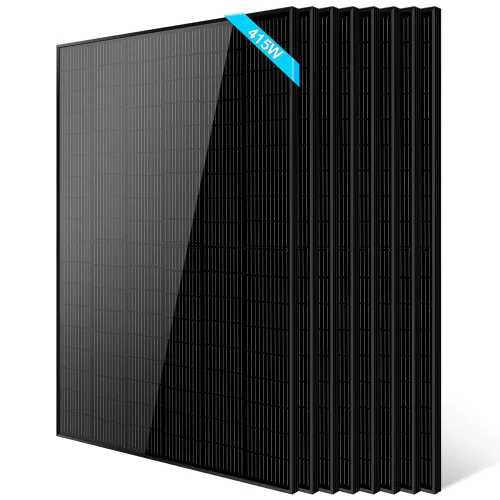 Vista 7 de SUNGOLDPOWER UL61730 Panel solar de 415 W, 6 unidades, monocristal, célula de clase A, negro, alta eficiencia, VMP 31.1V/PC, para sistema solar