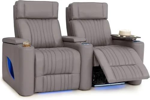Vista 28 de Seatcraft Valore Asiento de cine en casa Tabaco Sillón Individual