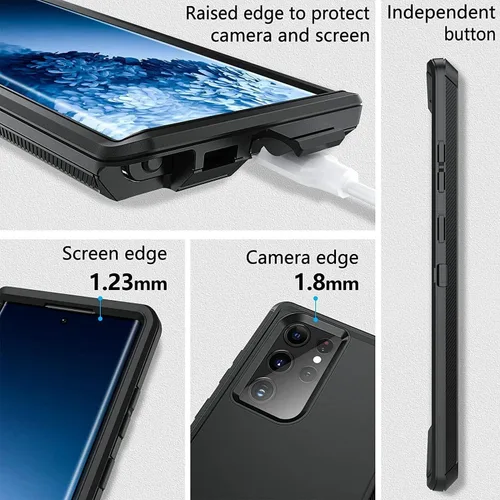 Vista 6 de Funda para Galaxy S23 Plus Defender, diseño de camuflaje, funda híbrida a prueba de golpes, diseño de doble capa, cubierta dura diseñada
