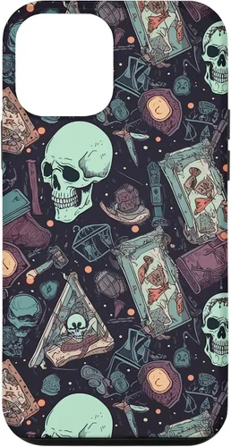 Vista 16 de Eerie Tarot Cards and Crystals Pattern Scary Cute Halloween Case for iPhone 17