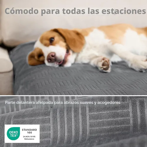 Vista 4 de Bedsure Funda de cama impermeable lavable para perros, manta impermeable para sofá y cama individual, protector ligero de muebles para mascotas