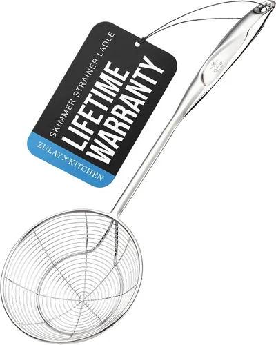 Vista 9 de Zulay Kitchen Premium Soup Ladle - 12" Stainless Steel with Non-Slip Silicone Handle (Pack of 3)
