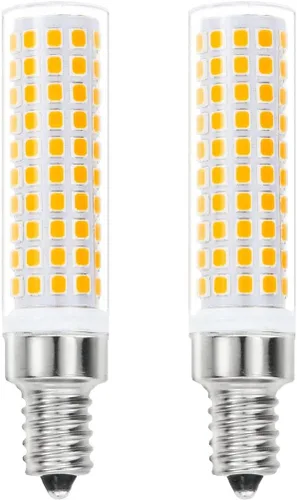 Vista 11 de Bombillas LED E12 C7, equivalente a 5 W equivalentes a bombillas halógenas de 50 W, base de candelabro E12 T4, 2700 K blanco cálido sin parpadeo