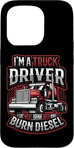 Vista 14 de Truck Driver Eat Meat Drink Beer and Burn Diesel Semi Truck Case for iPhone 17