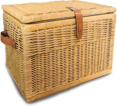 Vista 2 de The Basket Lady, baúl profundo de mimbre para almacenamiento
