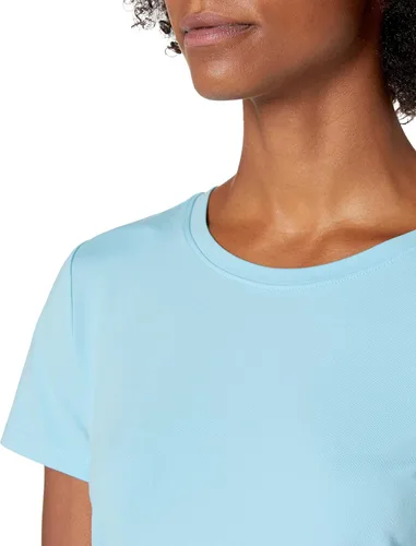 Vista 86 de Amazon Essentials Camiseta de manga corta con cuello redondo para mujer, de secado rápido, para entrenamiento, gimnasio, paquete múltiple