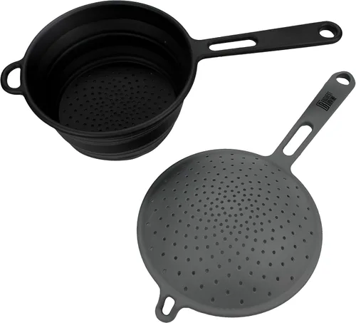 Vista 4 de Cambridge Silversmiths Robert Irvine Colador plegable, 2 en 1, naranja