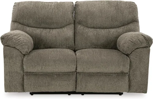 Vista 9 de Signature Design by Ashley Alphons - Sofá biplaza reclinable de transición, color gris claro