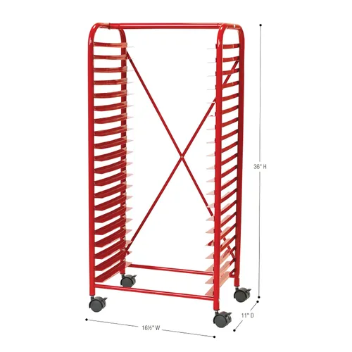 Vista 6 de Colorations® Estante de arte móvil, fácil preparación para el aula, ideal para pinturas, organizar y transportar materiales de arte, manipuladores