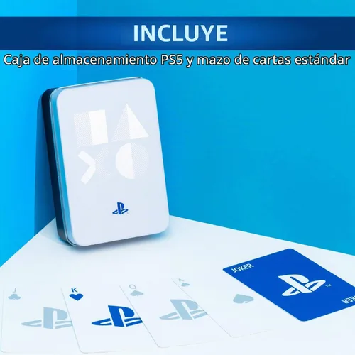 Vista 5 de PlayStation - Juego de cartas estándar con lata de almacenamiento