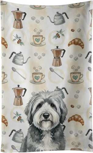 Vista 339 de Caroline's Treasures Afghan Hound - Toalla de cocina para barra de café, terciopelo frontal y lazo de algodón, lavable a máquina Sabueso afgano