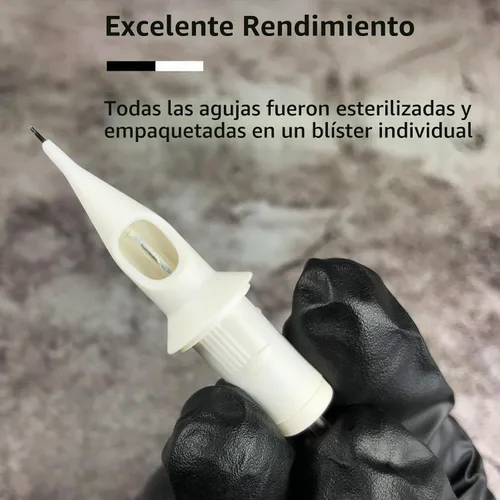Vista 5 de BIGWASP Cartucho de aguja de tatuaje desechable profesional 1003RL #10 Bugpin 3 Round Liner (3RL) 20Pcs
