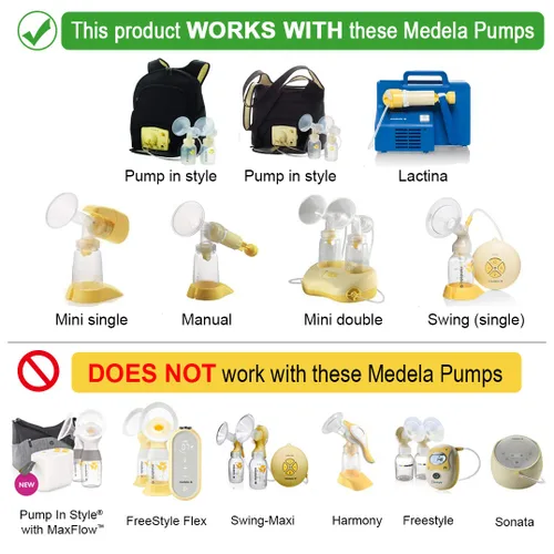 Vista 2 de Protector de pecho de una pieza (0.75 pulgadas, extra pequeño) compatible con extractores de leche Medela