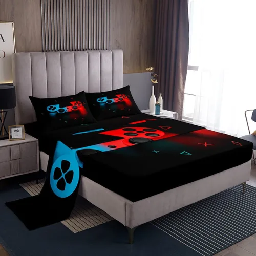 Vista 43 de Juego de sábanas de 3 piezas con diseño abstracto de estrellas y sol para niños, diseño de luna y sol, para niños y adultos, diseño de árbol