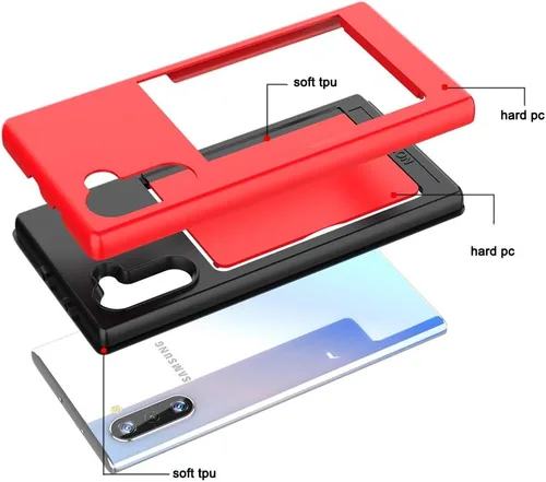 Vista 5 de Galaxy S21 Funda con tarjetero, funda protectora híbrida de silicona para Samsung Galaxy S21 - Negro