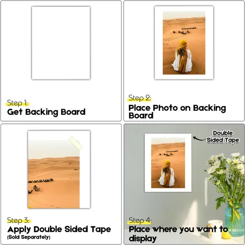 Vista 7 de Golden State Art, cartón de soporte blanco 4x6, soportes para marco, cuadro (paquete de 10) 4-Ply Thickness Uncut Matte Cardboard, Ideal for