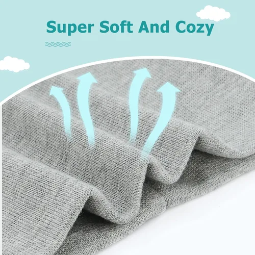 Vista 3 de Zando Gorros y manoplas unisex para bebés, gorro de hospital para recién nacidos, con guantes antiarañazos, conjunto para bebés y niños