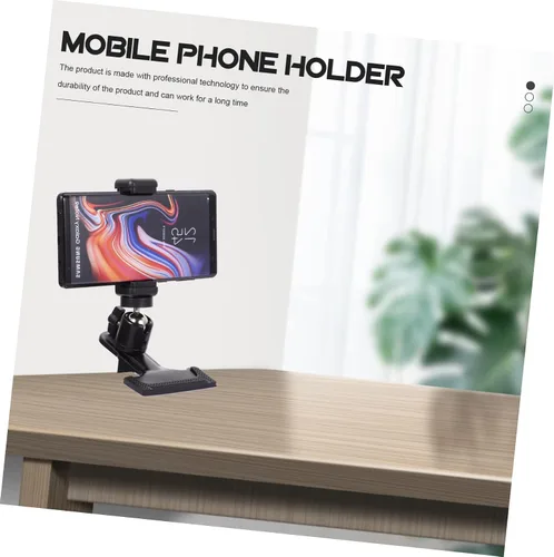 Vista 9 de Mikikit 1 Unidades Soporte de teléfono de escritorio giratorio para el hogar Soporte de teléfono celular Ángulo ajustable para oficina, sala