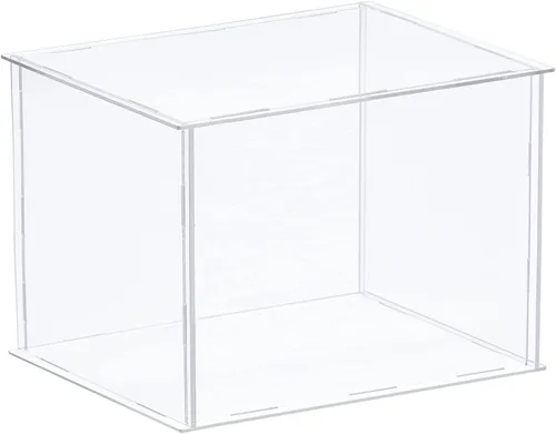 Vista 8 de MECCANIXITY Caja plástica de acrílico de la vitrina clara monta el escaparate a prueba de polvo 6.3x4.3x6.1 pulgadas para artículos coleccionables
