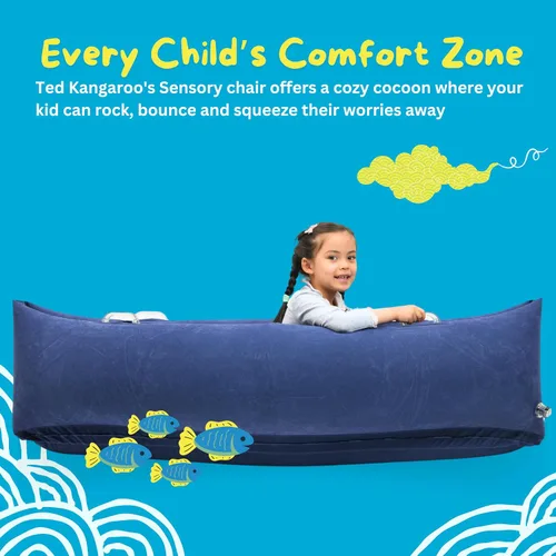Vista 3 de Silla sensorial para niños — Vaina inflable para niños, incluye bomba de aire eléctrica